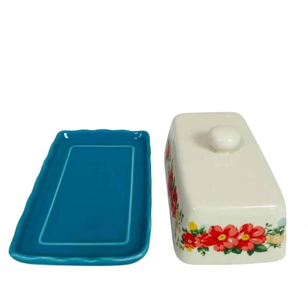 The Pioneer Woman Vintage Floral Butter Dish W/ Lid